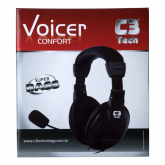 Fone De Ouvido Headphone C3tech Voicer Confort Com Microfone
